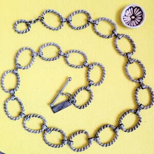Vintage Twist Chain Silver Belt The Limited